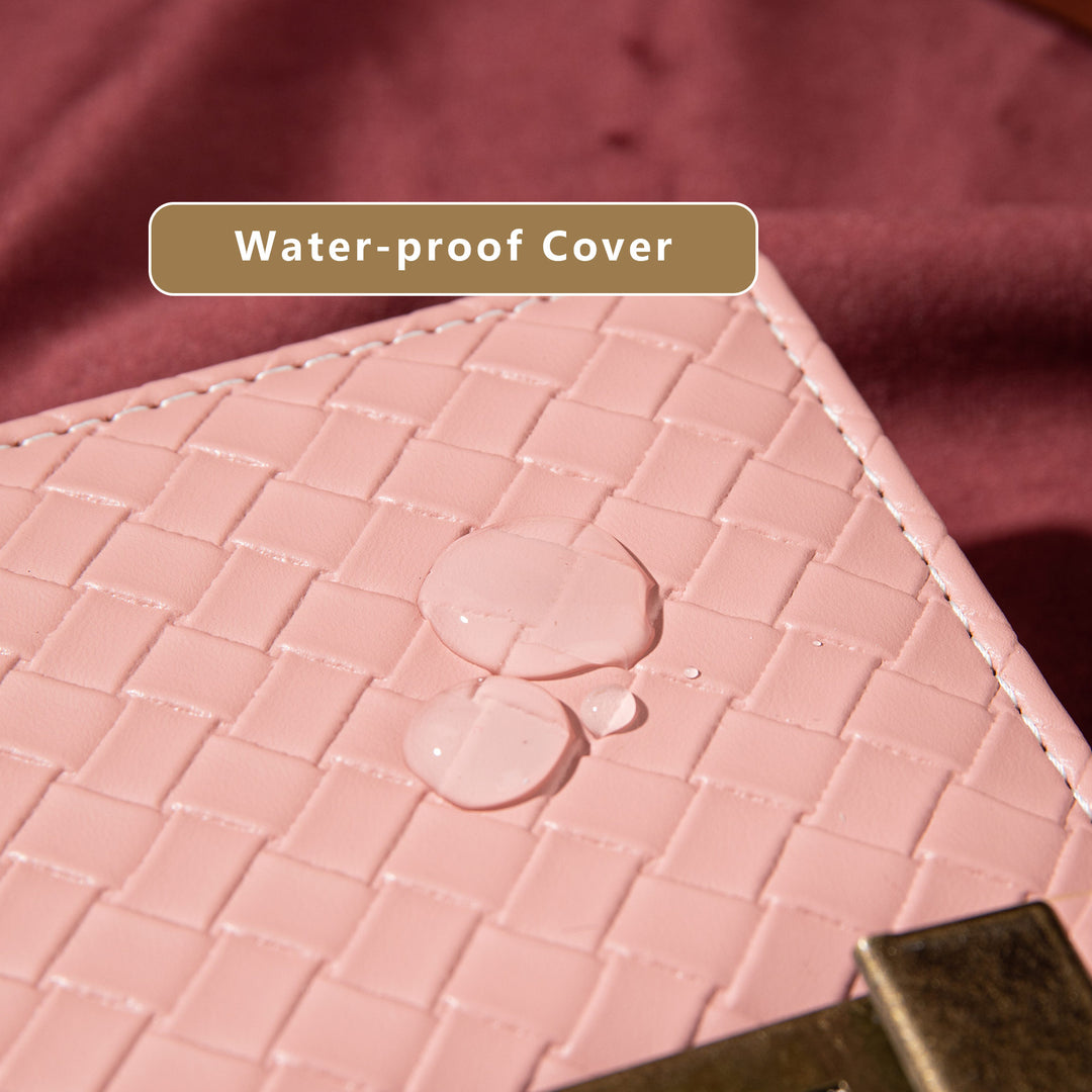 Woven Leather Lock Journal - B6 - Ruled - Pink
