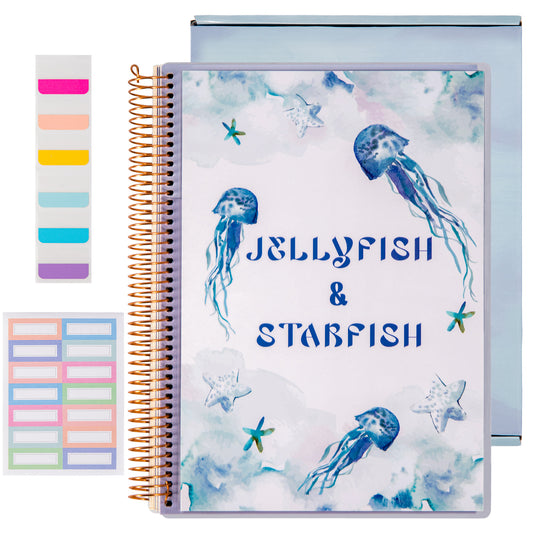 Jellyfish & Starfish Spiral Notebook - A4