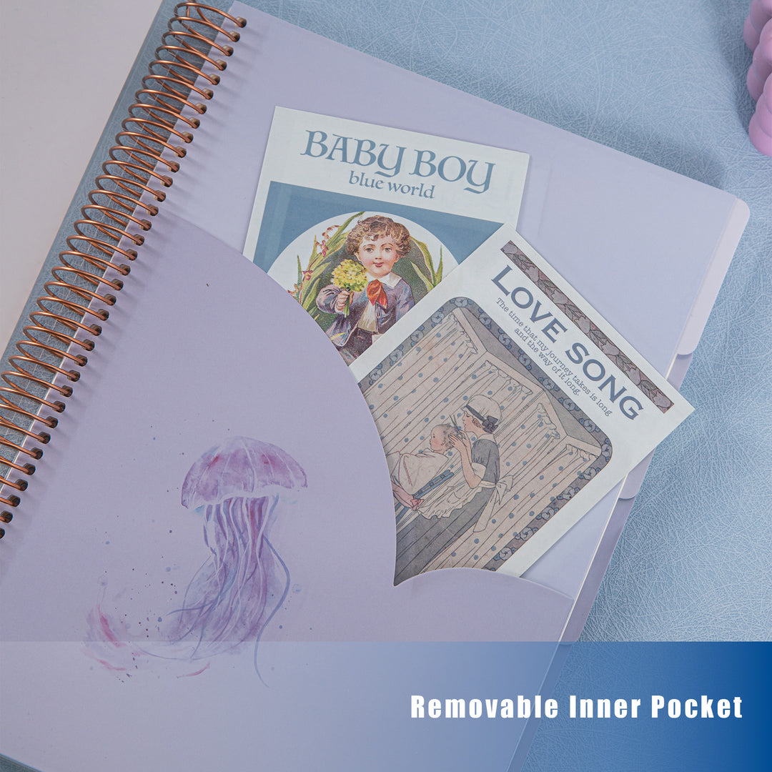Jellyfish & Starfish Spiral Notebook - A4