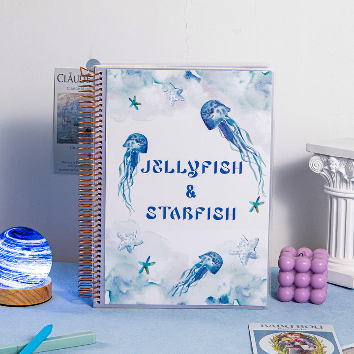 Jellyfish & Starfish Spiral Notebook - A4