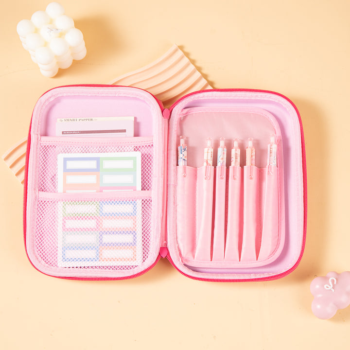 Book Style 3D Unicorn Pencil Case - Pink