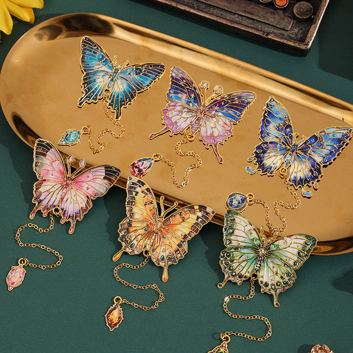 Metal Butterfly In Painting Bookmark