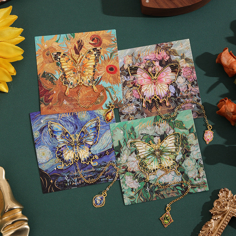 Metal Butterfly In Painting Bookmark