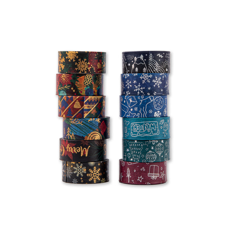 Christmas Winter Washi Tape - Set of 12