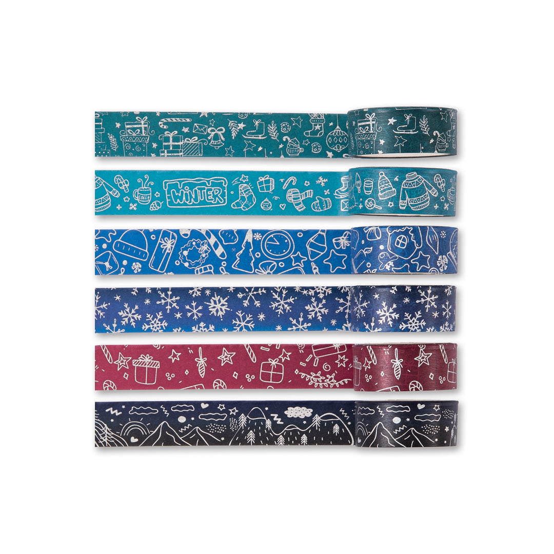 Christmas Winter Washi Tape - Set of 12