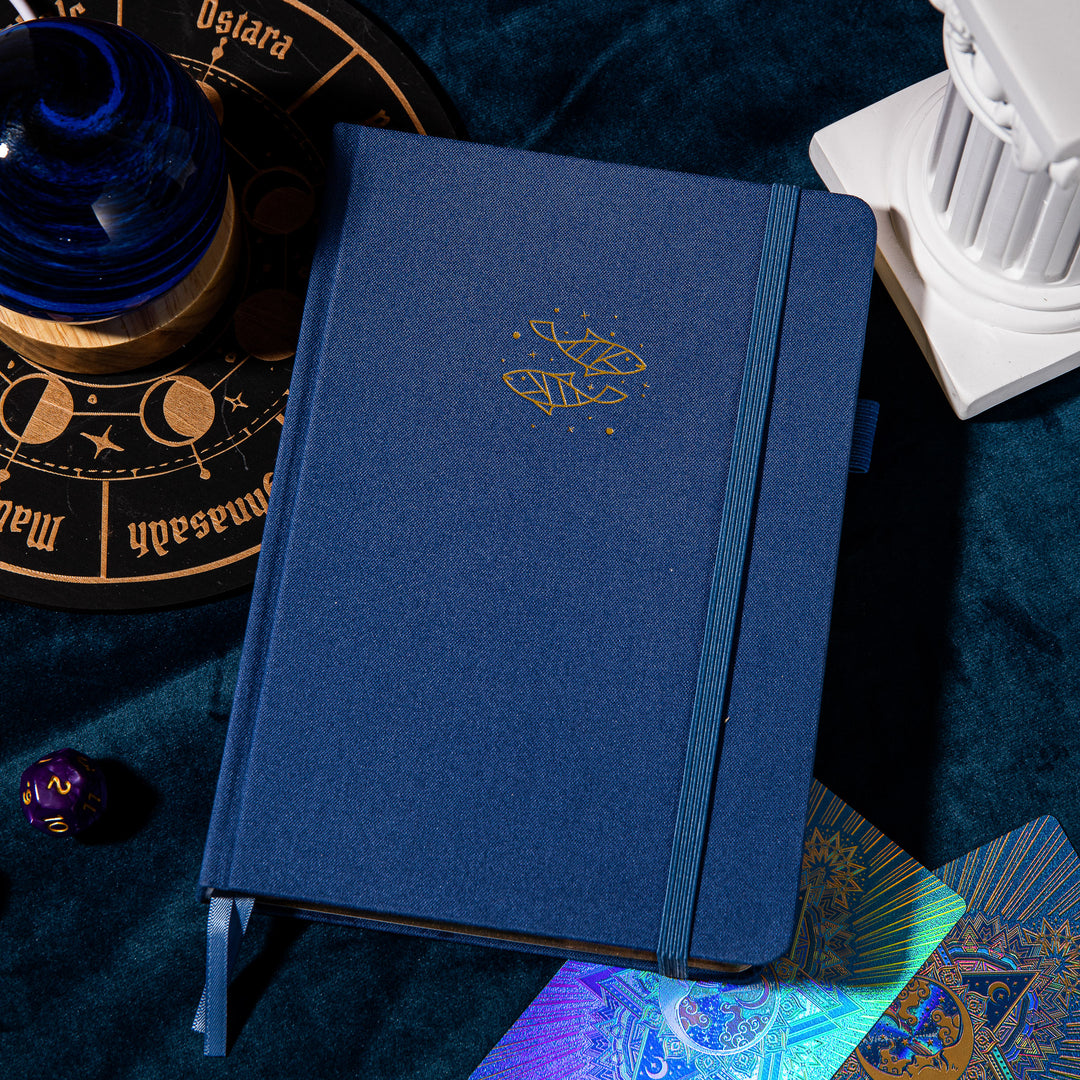 A5 Constellation Dot Grid Bullet Journal - Pisces