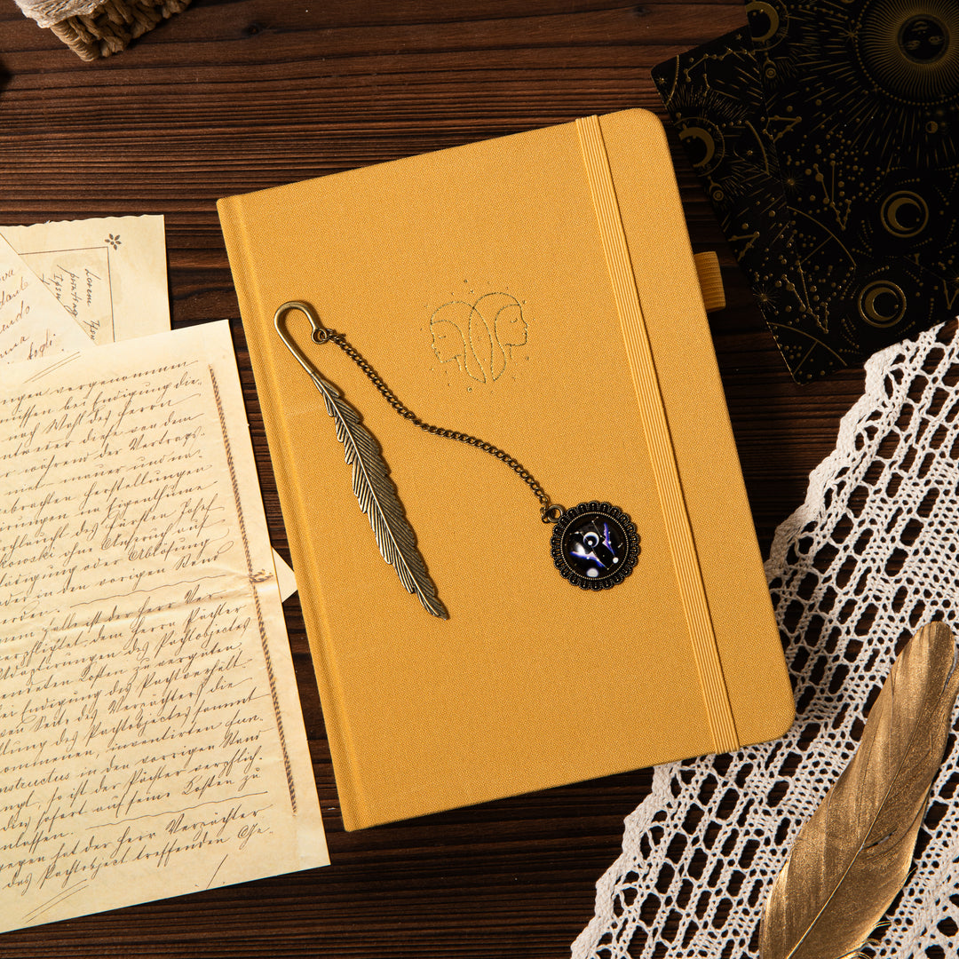 Metal Constellation Feather Bookmark - Gemini