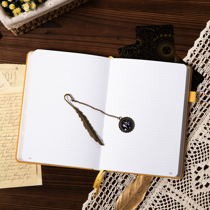 Metal Constellation Feather Bookmark - Gemini