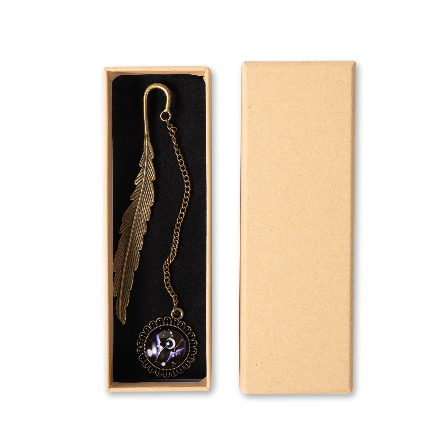 Metal Constellation Feather Bookmark - Gemini