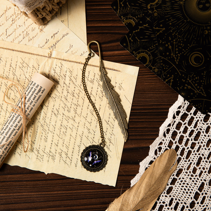 Metal Constellation Feather Bookmark - Gemini