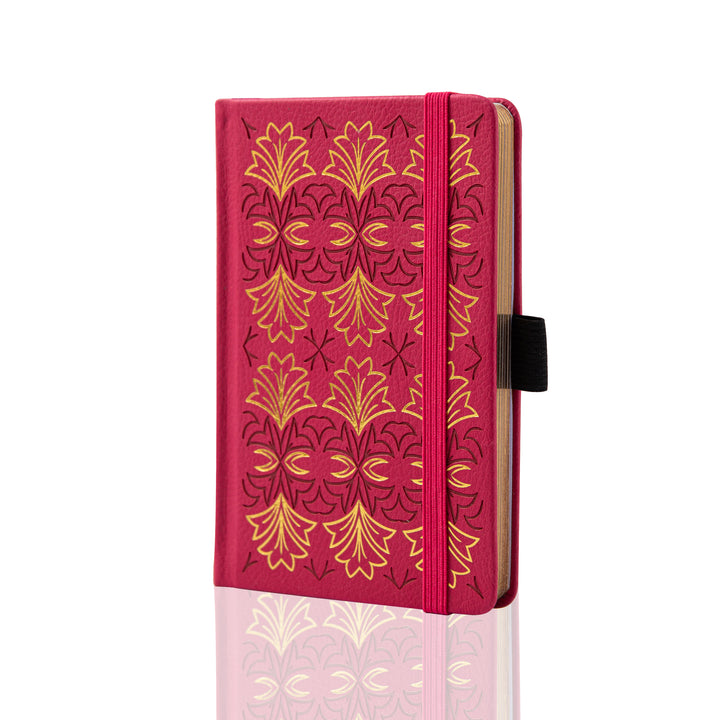 A6 Crimson Flame Dot Grid Notebook