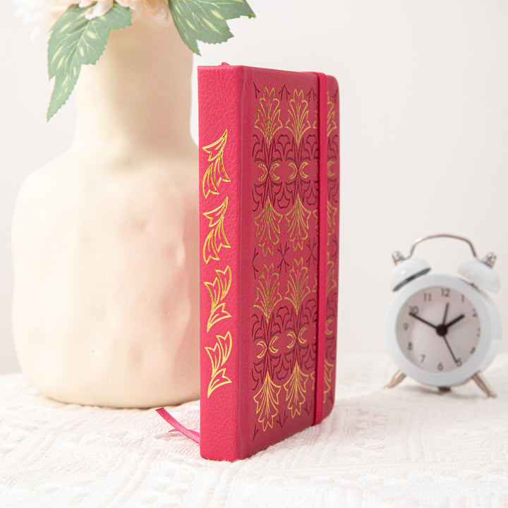 A6 Crimson Flame Dot Grid Notebook