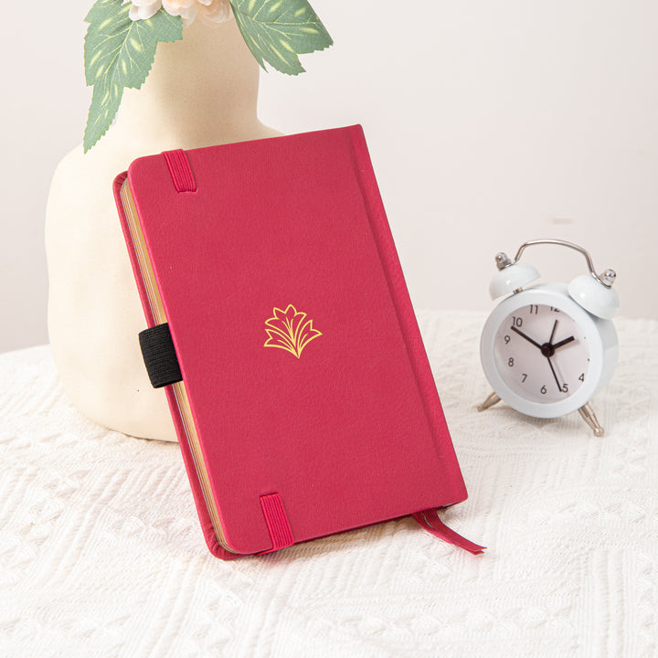 A6 Crimson Flame Dot Grid Notebook