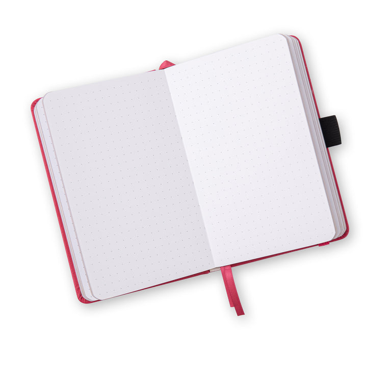 A6 Crimson Flame Dot Grid Notebook
