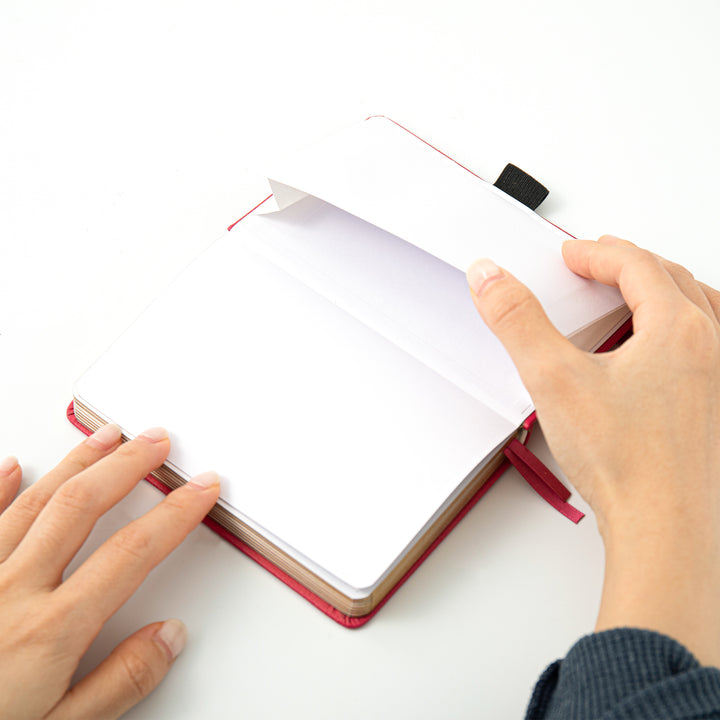 A6 Crimson Flame Dot Grid Notebook