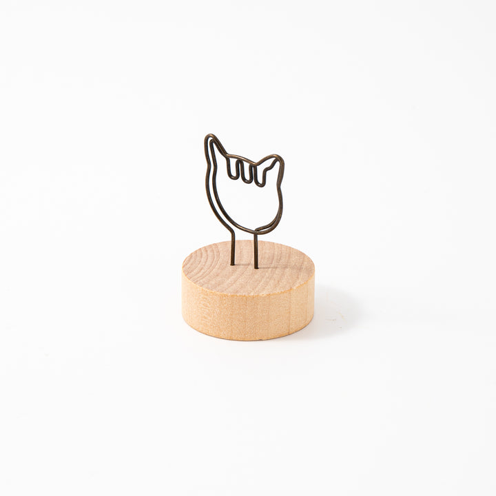 Wooden Card Note Holder - Kitten