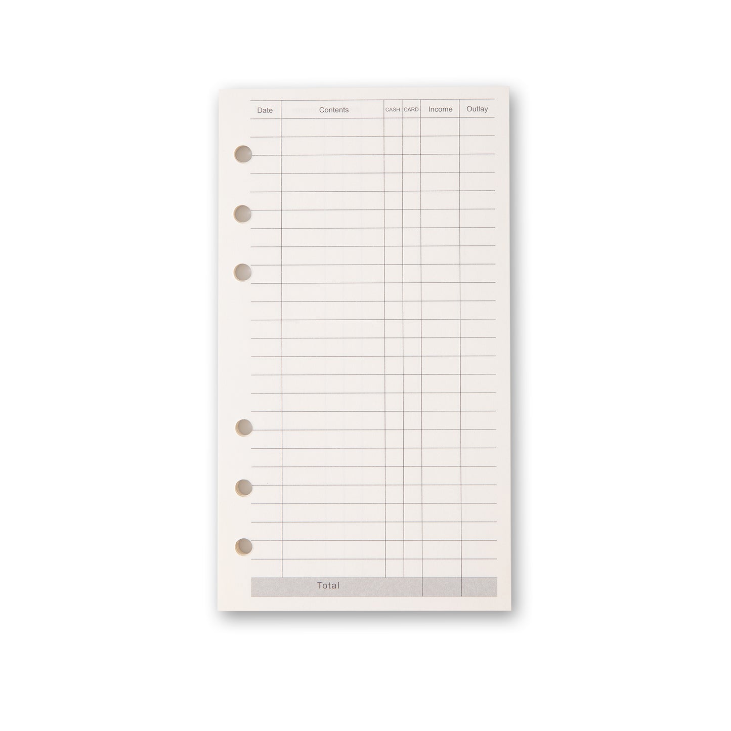 Refill Paper - Expense Tracker - A6 - 40 Sheets