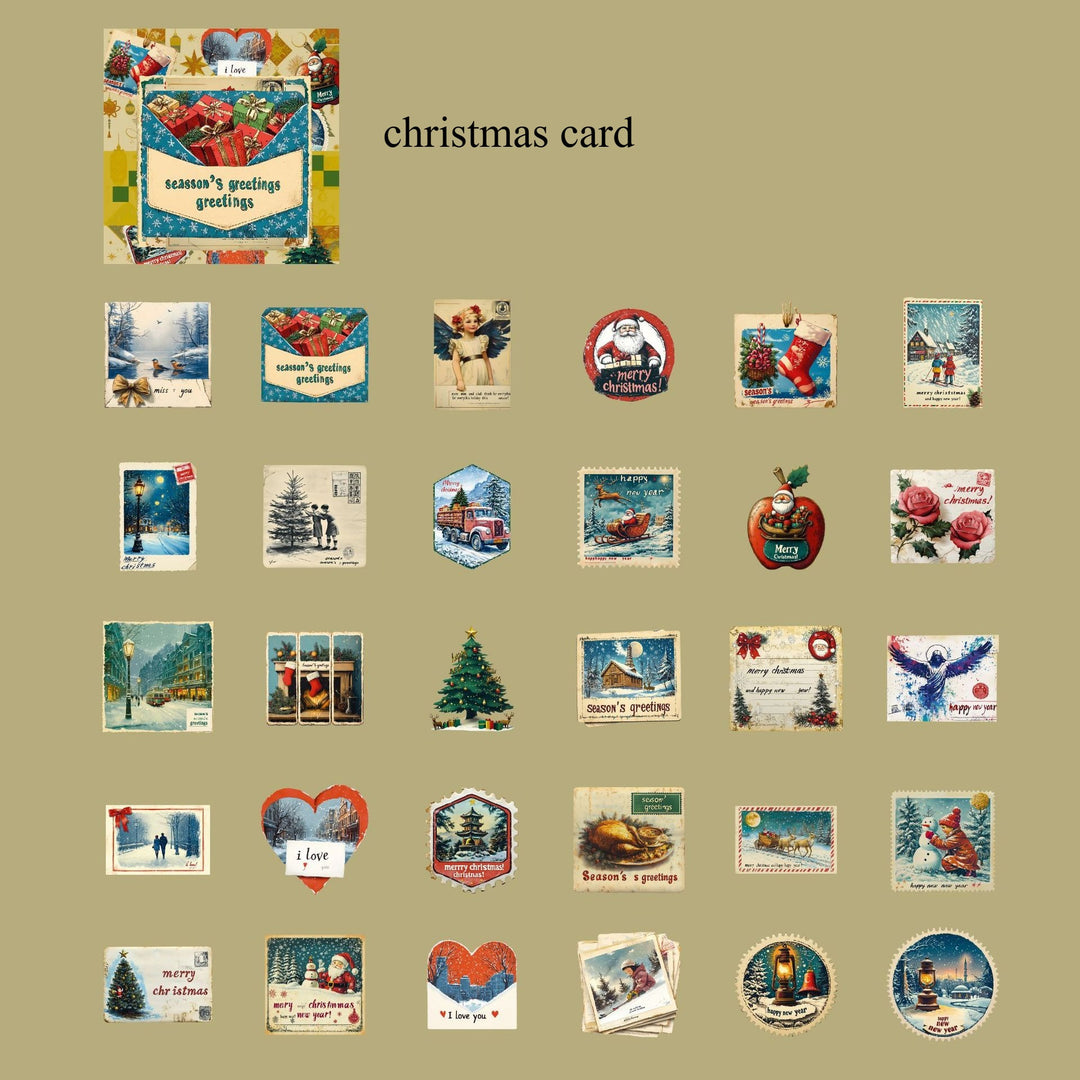 Happy Christmas PET Stickers