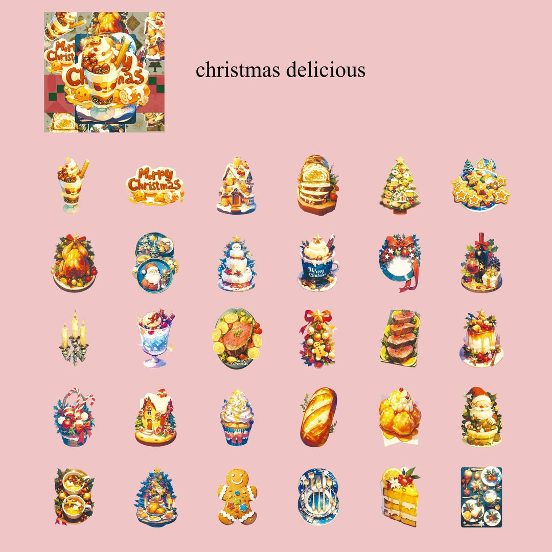 Happy Christmas PET Stickers