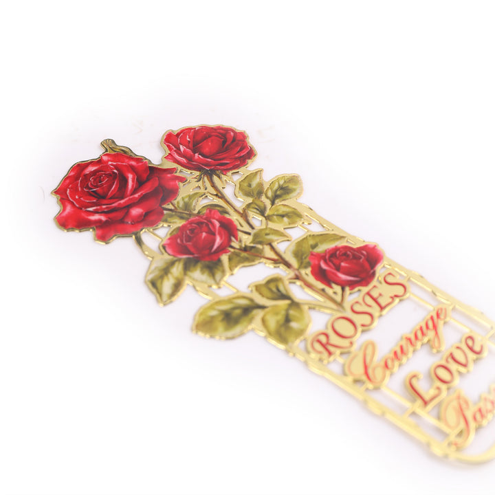 Rose Metal Bookmark