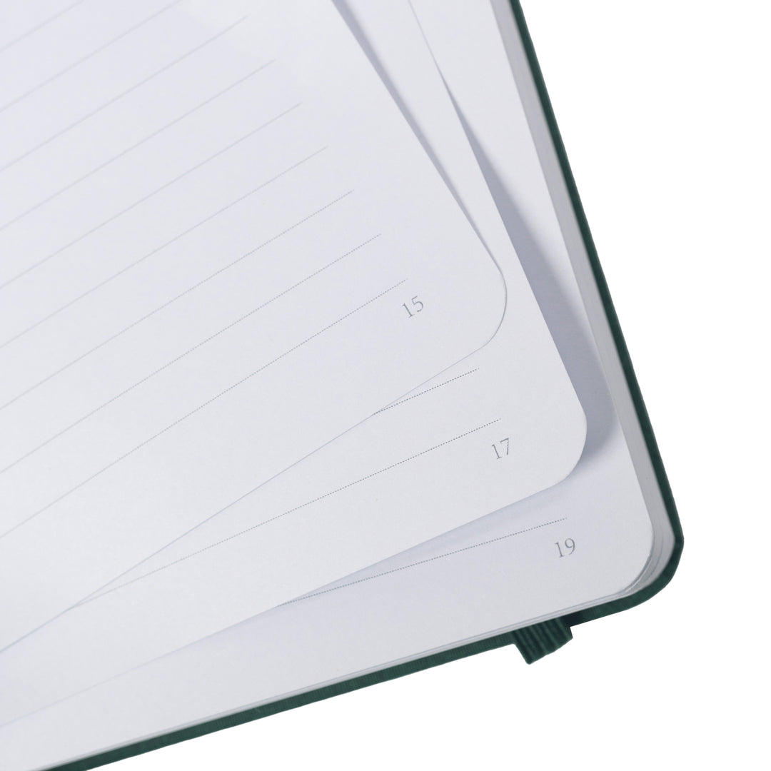 A5 Gold Vintage Notebook - Green