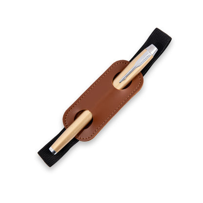 Elastic Band Pen Loop Holder - Brown
