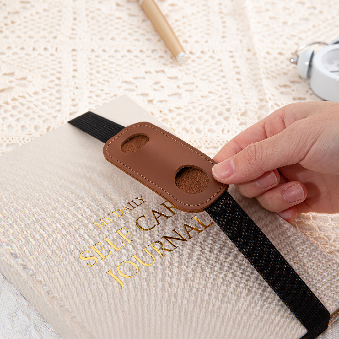 Elastic Band Pen Loop Holder - Brown