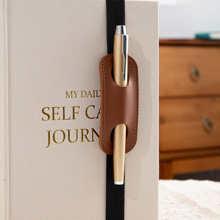 Elastic Band Pen Loop Holder - Brown
