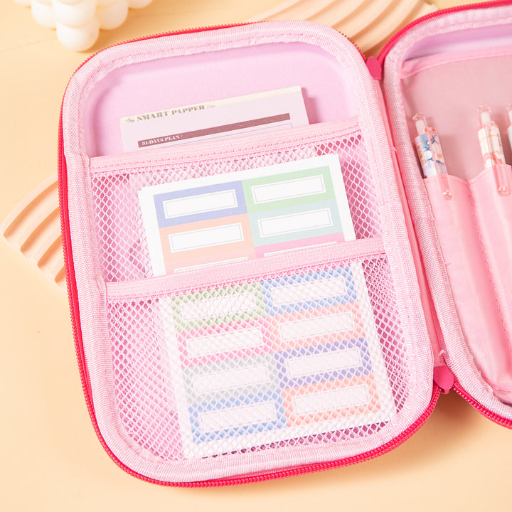 Book Style 3D Unicorn Pencil Case - Pink