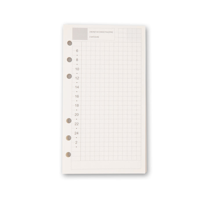 Refill Paper - Daily Plan - A6 - 40 Sheets