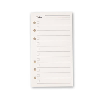 Refill Paper - To Do List - A6 - 40 Sheets