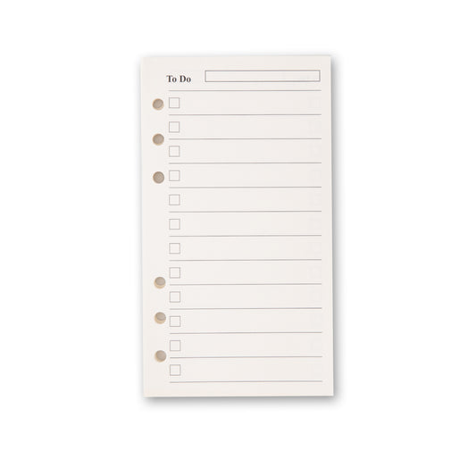 Refill Paper - To Do List - A6 - 40 Sheets