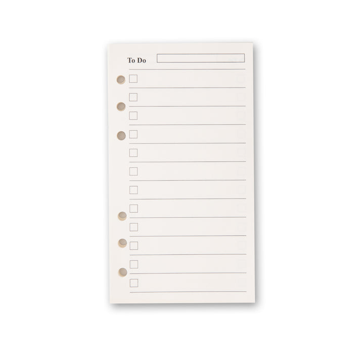 Refill Paper - To Do List - A6 - 40 Sheets