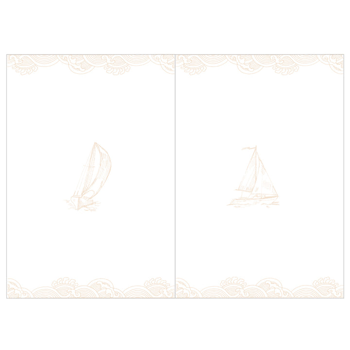Refillable Leather Sailing Lock Journal - B6 - White