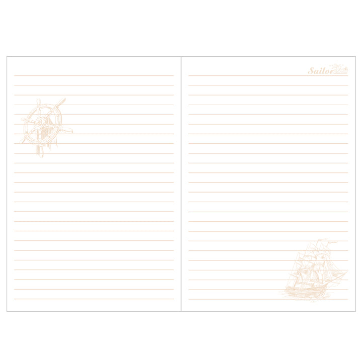 Refillable Leather Sailing Lock Journal - B6 - Gray