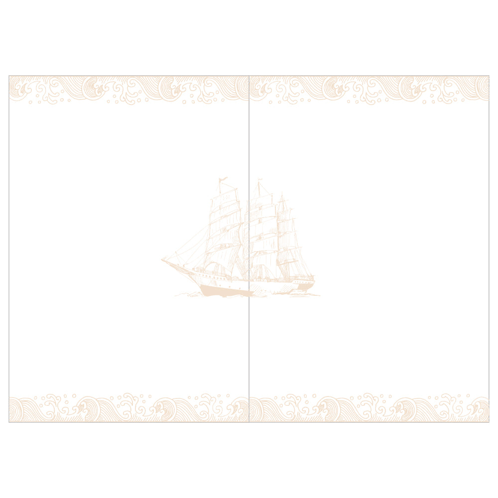 Refillable Leather Sailing Lock Journal - B6 - White