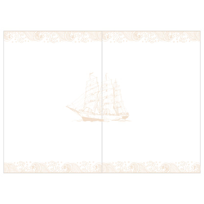 Refillable Leather Sailing Lock Journal - B6 - White