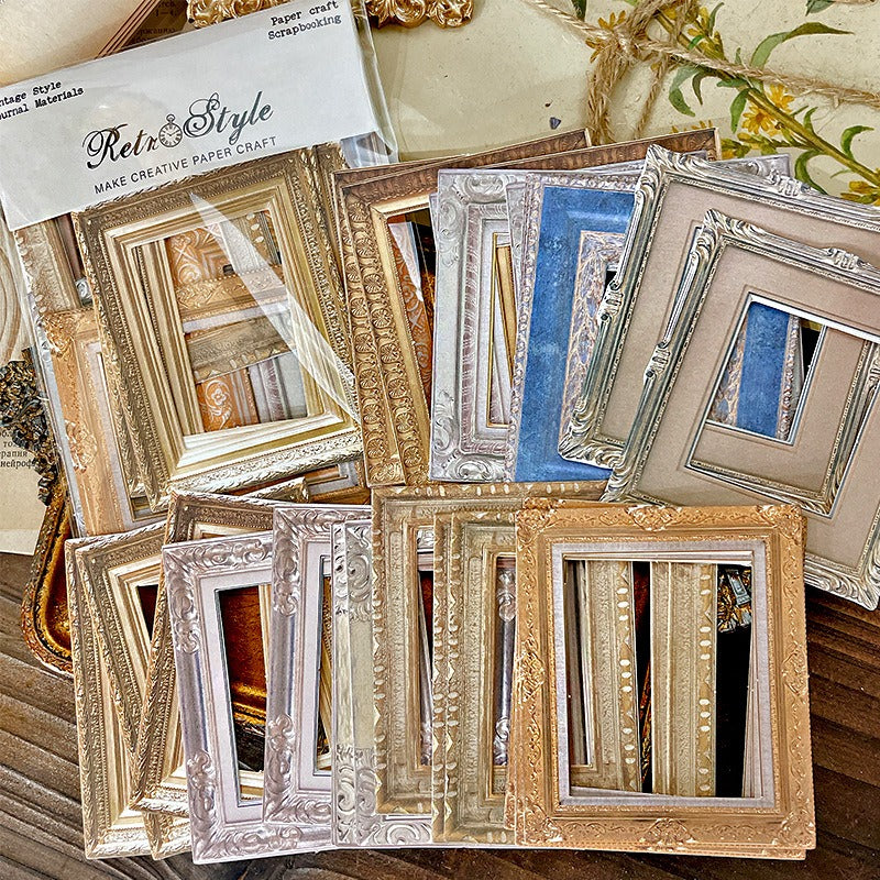 Vintage Frame Scrapbooking Paper - 30 Pcs