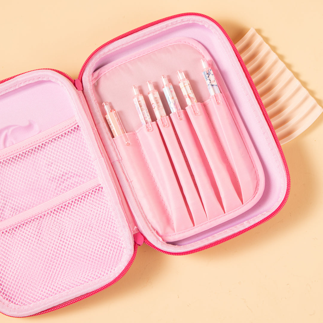 Book Style 3D Unicorn Pencil Case - Pink