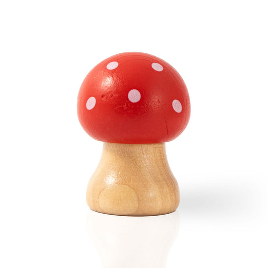 Wooden Card Note Holder - Red Mushroom