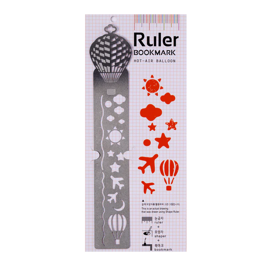 Creative Ruler Bookmark - Hot Air Balloon