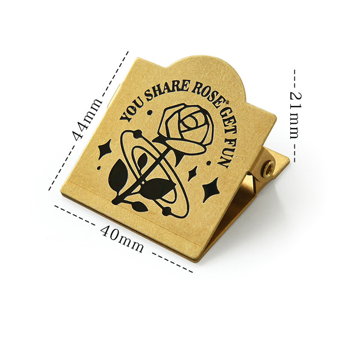 Vintage Brass Paper Clip - Rose