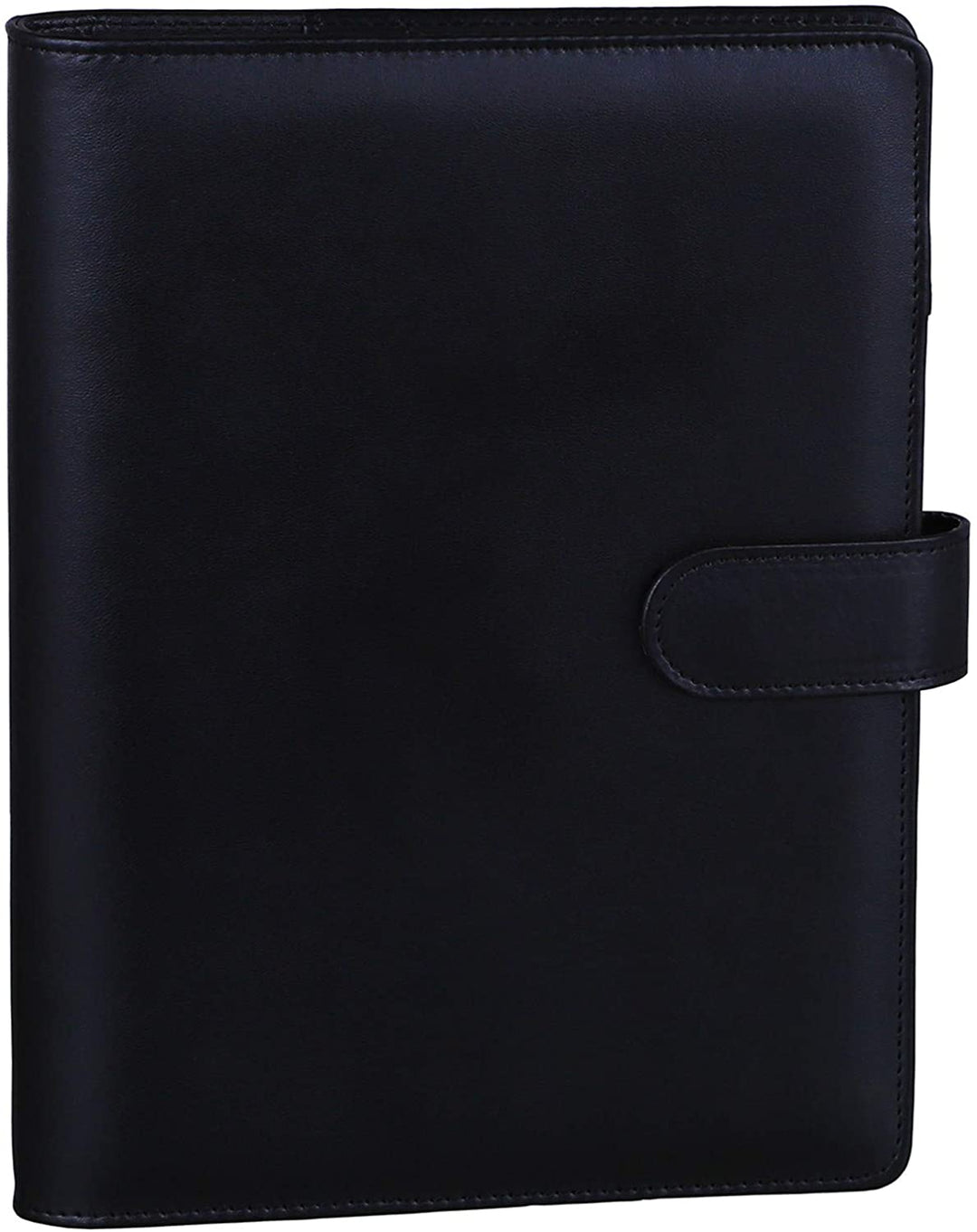 A5 PU Leather Binder 6-Ring Notebook Cover Refillable Personal Planner Budget Binder - tiefossi