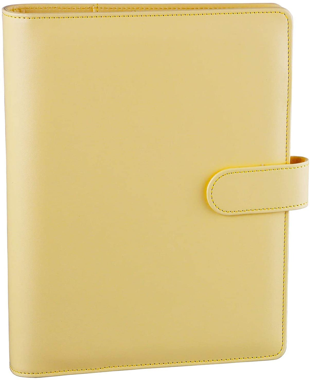 A5 PU Leather Binder 6-Ring Notebook Cover Refillable Personal Planner Budget Binder - tiefossi