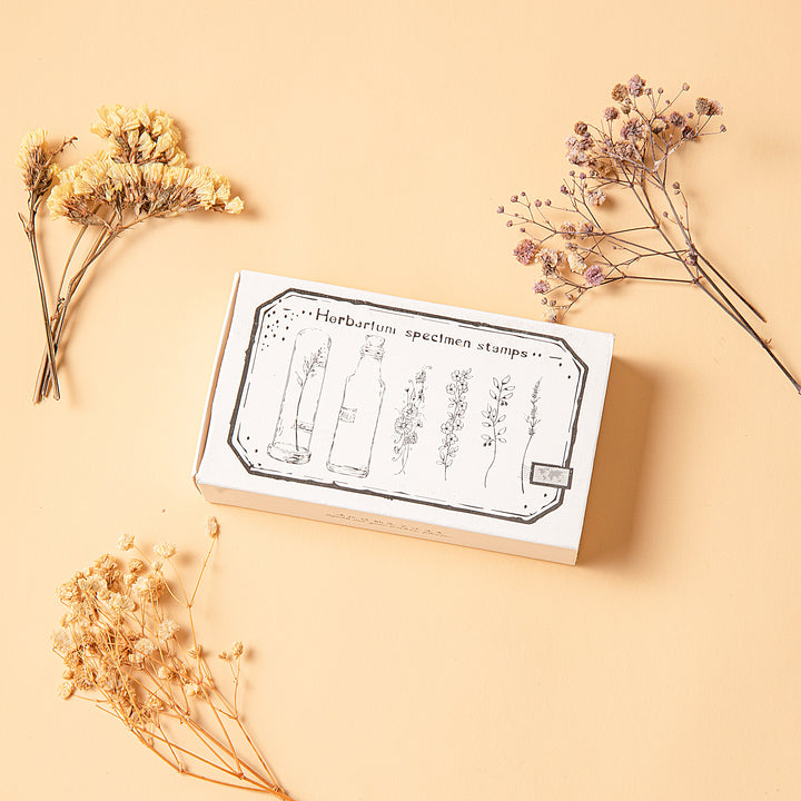 Herbarium Wooden Stamps - Set of 7