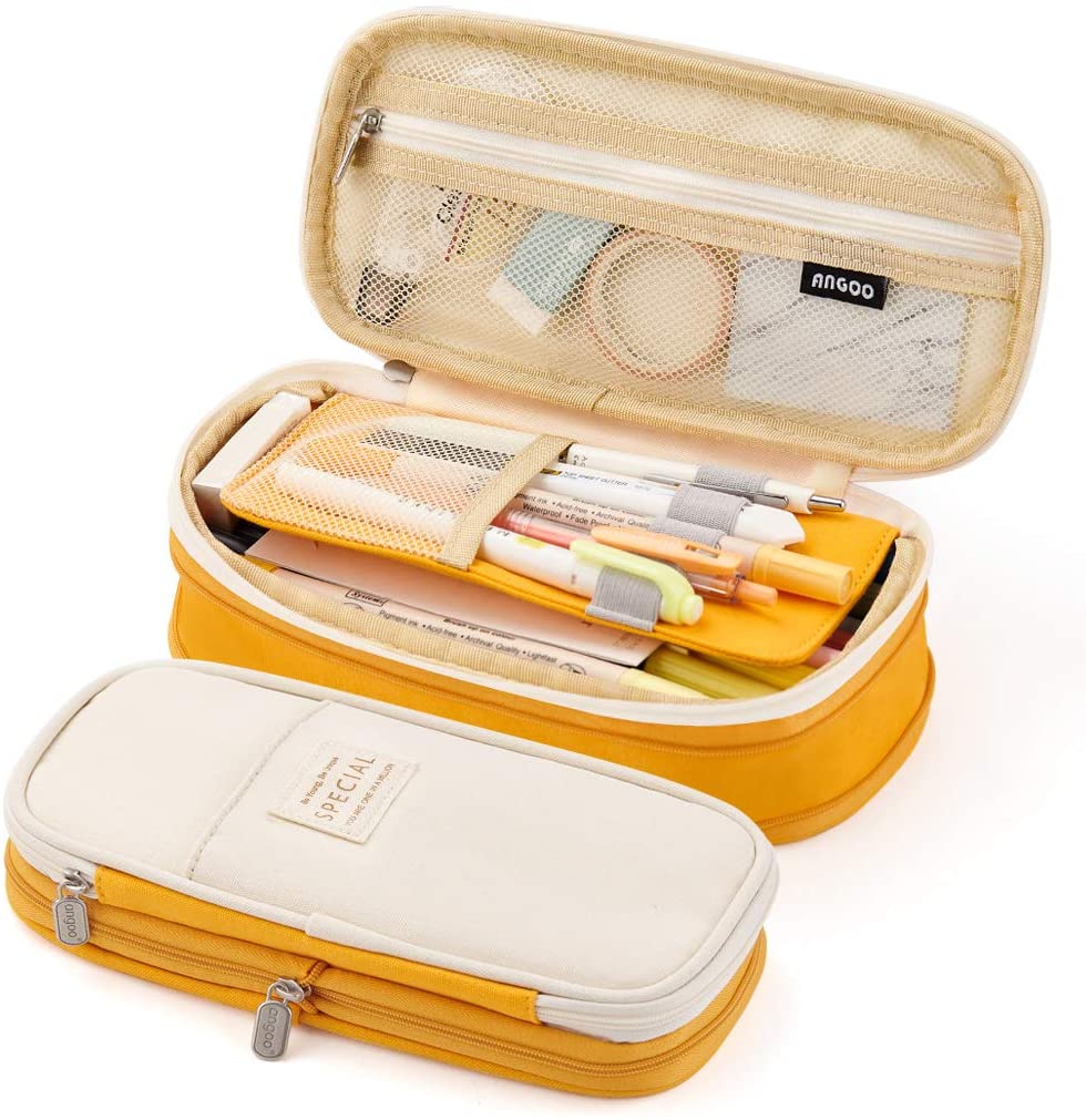 Pencil Case Large Capacity Pencil Bag 3 Compartment Pencil Pouch Big  Storage Pen Cases For Girls Boys Middle