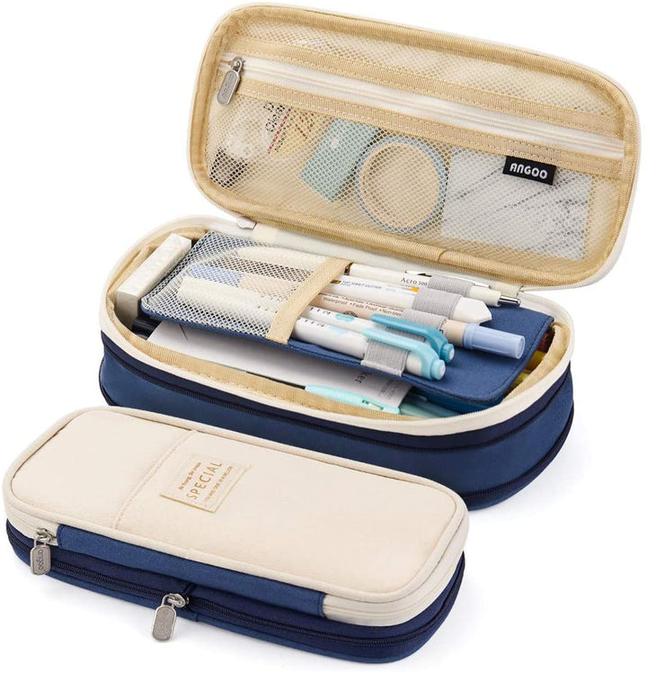 Big Capacity Pencil Pen Case Office College School Large Storage High Bag Pouch Holder Box Organizer - tiefossi
