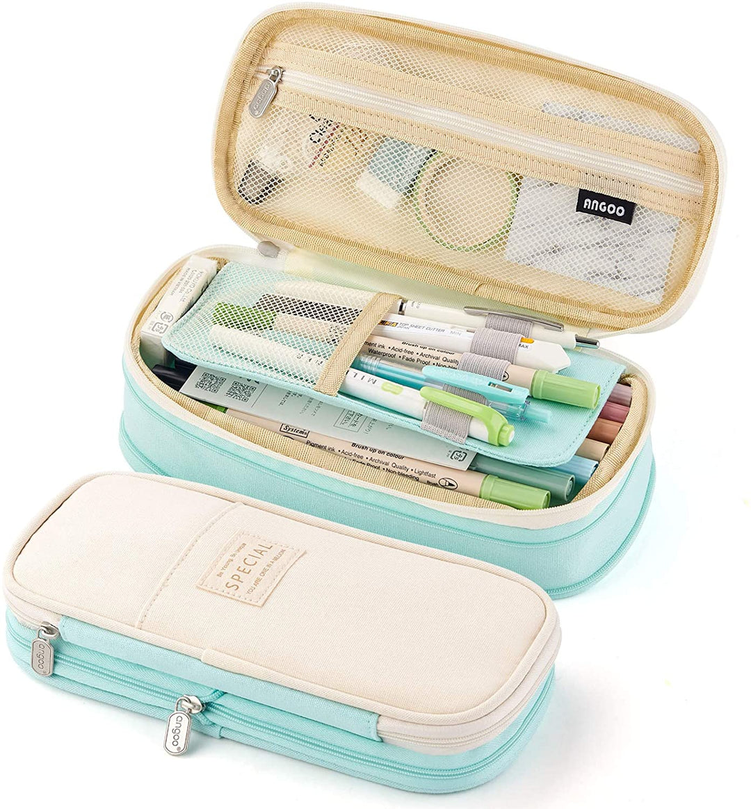 Big Capacity Pencil Pen Case Office College School Large Storage High Bag Pouch Holder Box Organizer - tiefossi