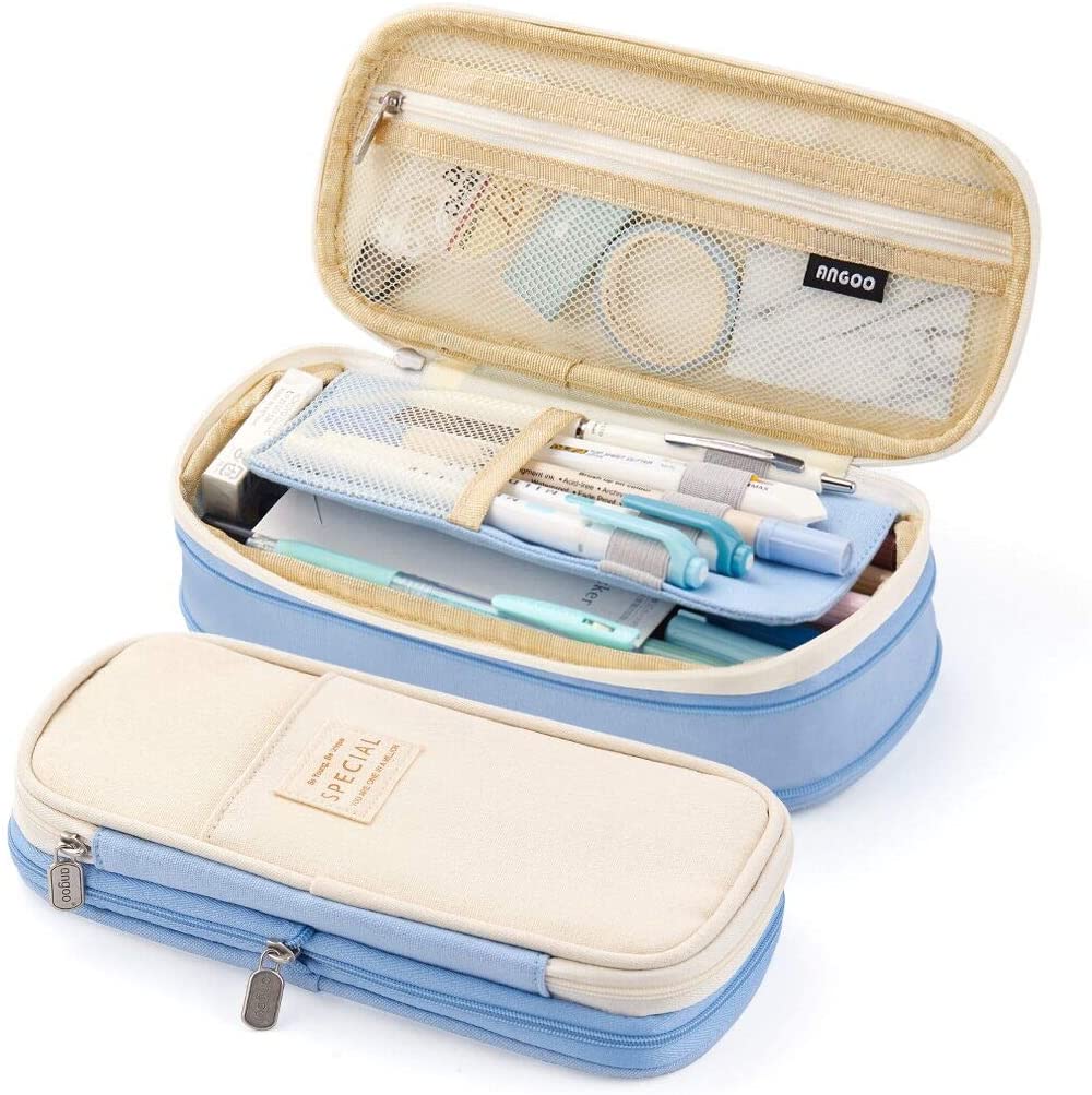 Big Capacity Pencil Pen Case Office College School Large Storage High Bag Pouch Holder Box Organizer - tiefossi