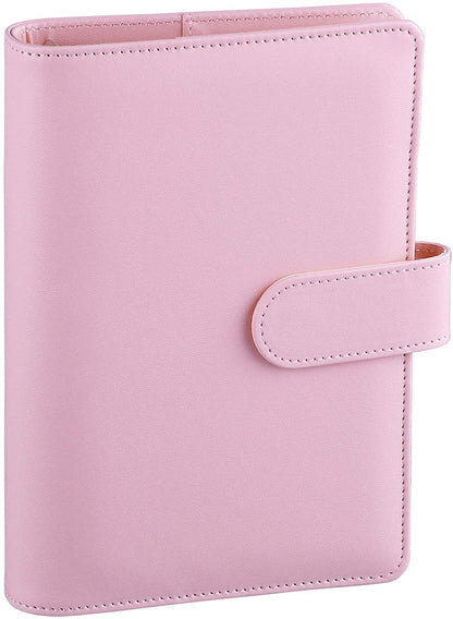 A6 PU Leather Notebook Binder Refillable Budget Binder for A6 Paper, Loose Leaf Personal Planner Binder Cover - tiefossi